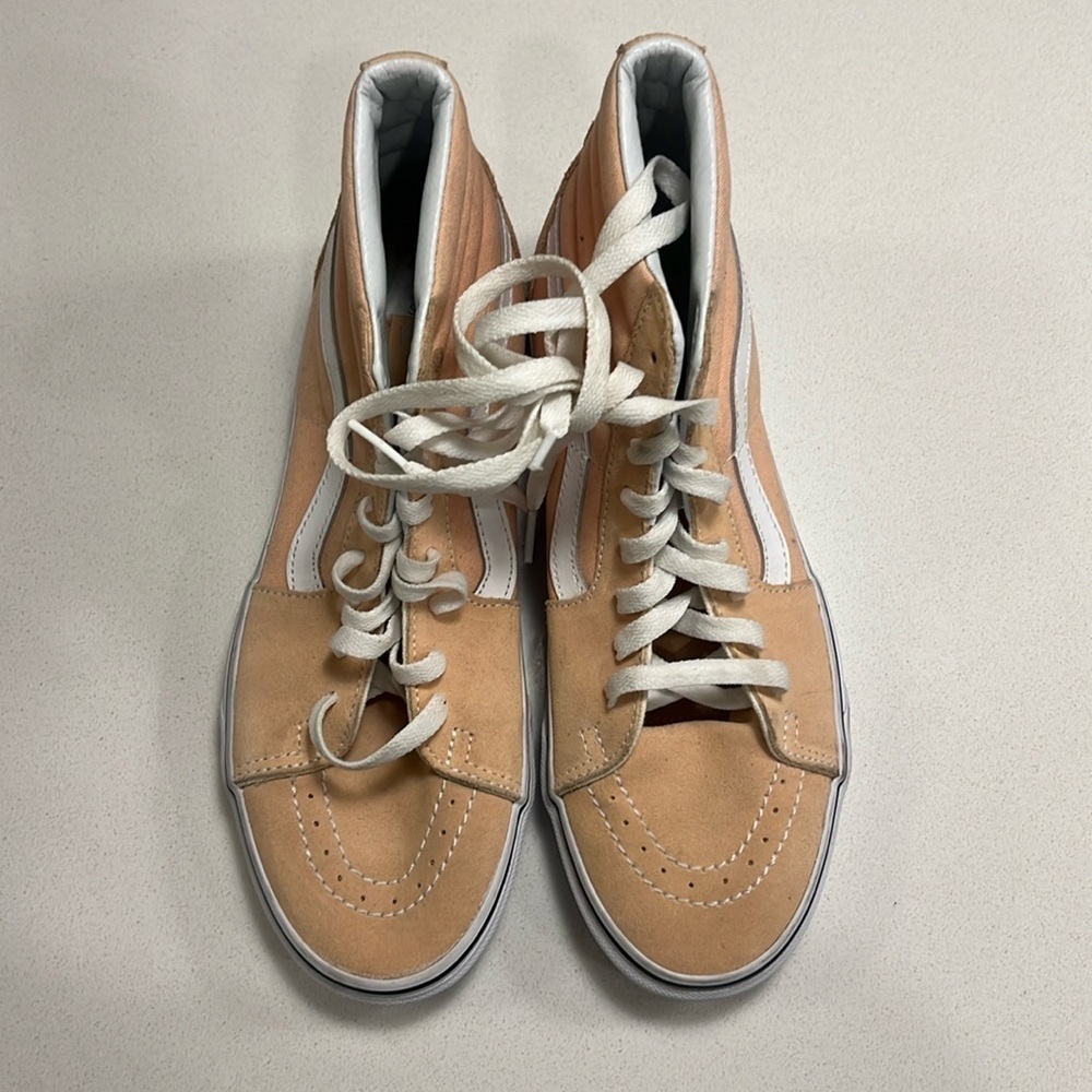 High Top Classic Vans Peachy Pink/White
